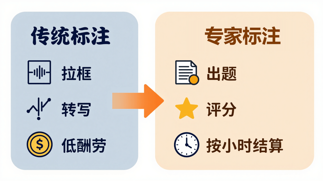 传统数据标注 vs 这波新玩法（专家众包）对比